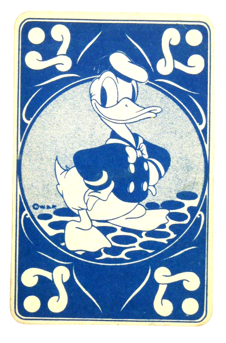 scarce 1940's MINNIE MOUSE Walt Disney Card from DONALD DUCK game