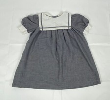 Vintage Willow Girl Black  White Check Collared Dress Size 6 MADE IN USA 