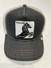 Goorin Bros The Farm The Stallion Denim Charcoal Trucker Hat - New With Tag