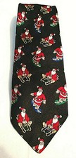 Dockers Boys Tie Silk Necktie 52 Long 2.5 Wide Christmas Santa Multi Color