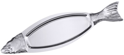 Fischplatte, Servierplatte, Edelstahl 18/10, 94x26,5 cm, hochglanz
