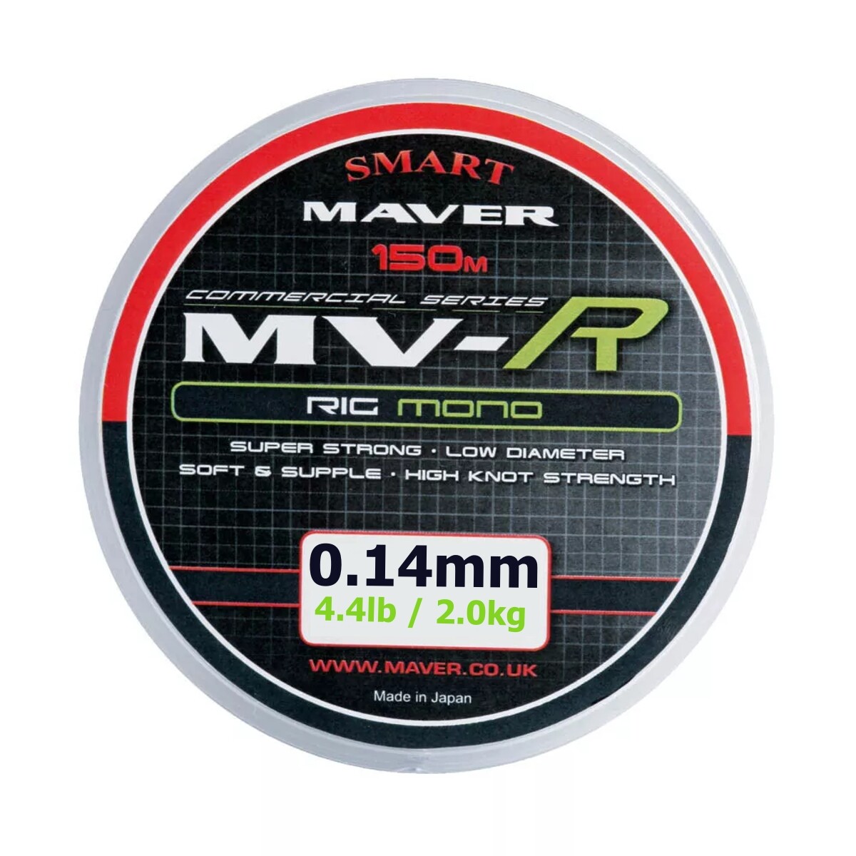 Maver Fishing Rig Mono Line 0.14mm 4.4lb 150m Spool Ideal Pole Rig Monofilament
