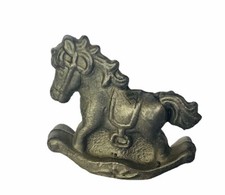 Horse pewter figurine metal miniature dungeons dragons D D rocking pony saddle