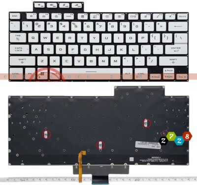 ASUS ROG Zephyrus M16 GU603HE GU603HM GU603HR GU603Z GU603ZE Keyboard US Backlit