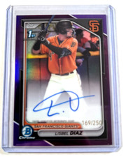 2024 Bowman Chrome Prospects Lisbel Diaz Purple Refractor Auto /250 Giants
