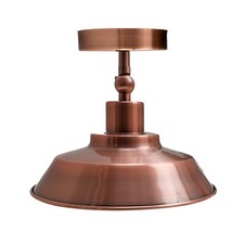 Industrial Flush Mount Ceiling Light Farmhouse Metal Bowl Shape E27 Lamp Fitting