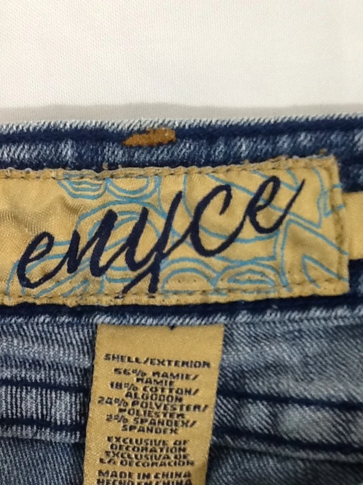 St894 Enyce 女孩蓝色牛仔裤 Capris 短裤 10 码 — 第 4/4 张图片