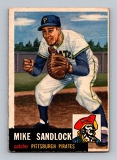 1953 Topps #247 Mike Sandlock RC GD-VG (wrinkle) High # Vintage Baseball Card