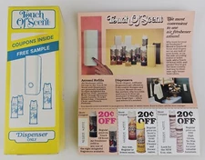 Touch Of Scent White Plastic Sample Dispenser VTG Ads Scott's Liquid Gold 1980's