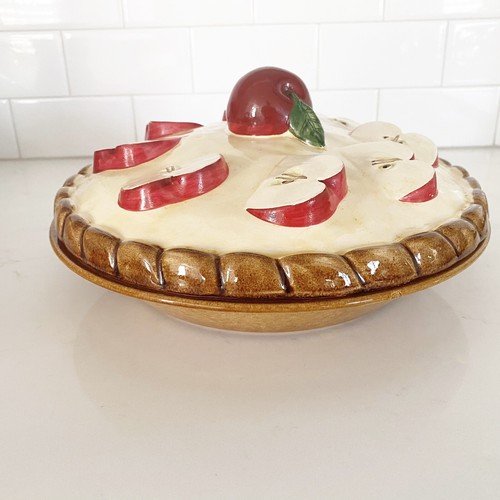 Over And Back Pie Dish Apple Vintage 10 Inch Fall Decor Thanksgiving Pie Dessert - Picture 7 of 8