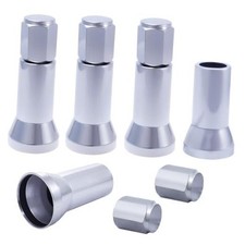 Chrome Tire Valve Stem Caps 5 Pack - C20018 Valve Stem Sleeve Covers Fits TR414
