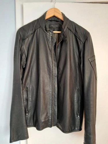 Rag & Bone Leather Jacket SIize 40. Medium - product listing photo