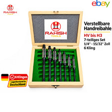 Verstellbare Handreibahle, HV bis H3 7-teiliges Set, 1/4" - 15/32" Zoll, 6 Kling