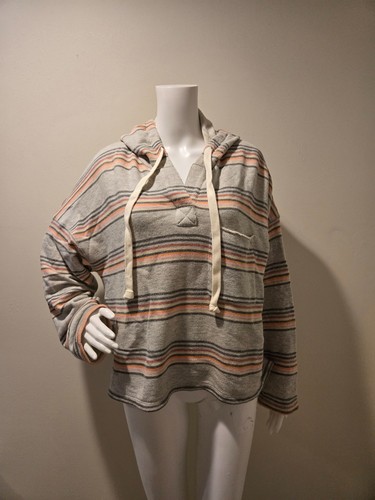 Madewell, Madewell Popover Hoodie Sweatshirt Sorrento Stripe L