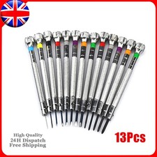 13Pack 0.6-2.0mm Screwdriver Set Watch Repair Flat Head Screwdriver Kit UK