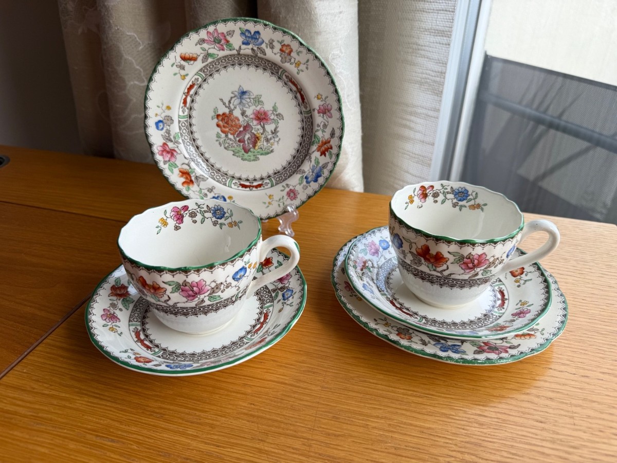 COPELAND SPODE CHINESE ROSE EDWARDIAN TRIO TEA CUP SAUCER TEA