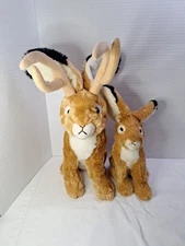 Wildlife Artists Conservation Critters 16" Plush Jackalope Jack Rabbit 7" Tan