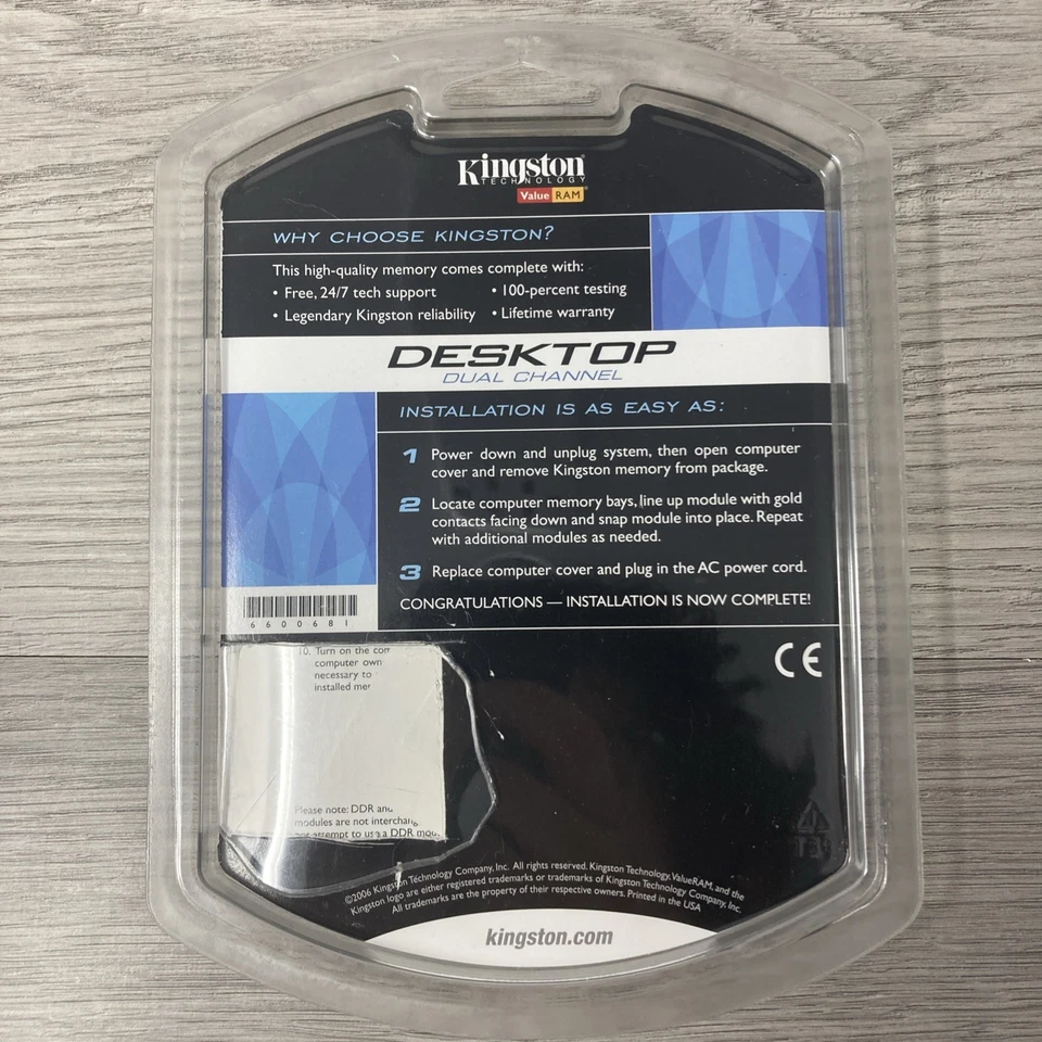 Kingston Technology Value RAM 1GB DDR2 800MHz (PC2-6400) KVR800D2K2/1GR NEW - Image 2 of 4