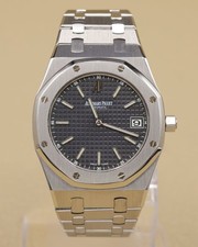 Audemars Piguet Royal Oak "Jumbo" Blue 15202ST Extra-Thin w/ Archives & Box 2003