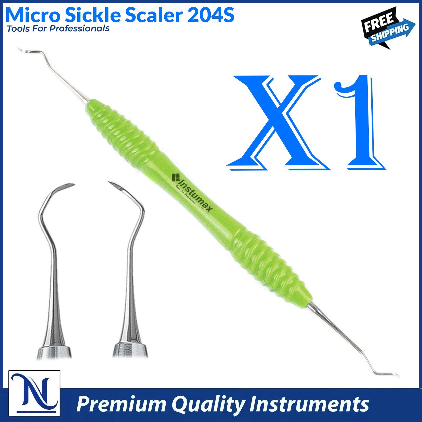 Sickle Scaler 204S Dental Hand Instruments Pro Periodontal Pick Hygiene Tool
