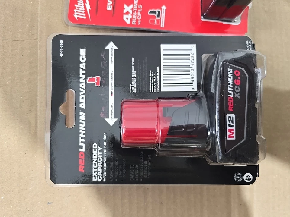 Milwaukee M12B6 12V 6.0Ah Battery X 2 New - image 4 of 4