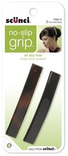No-Slip Grip Auto Clasp Hair Barrettes 2 Count Rubber Clips for Fine Hair Updos