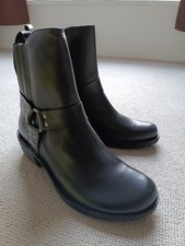 Fly London Women's Mebi123fly Rug Black Leather Ankle Boot Size UK 5 EU 38