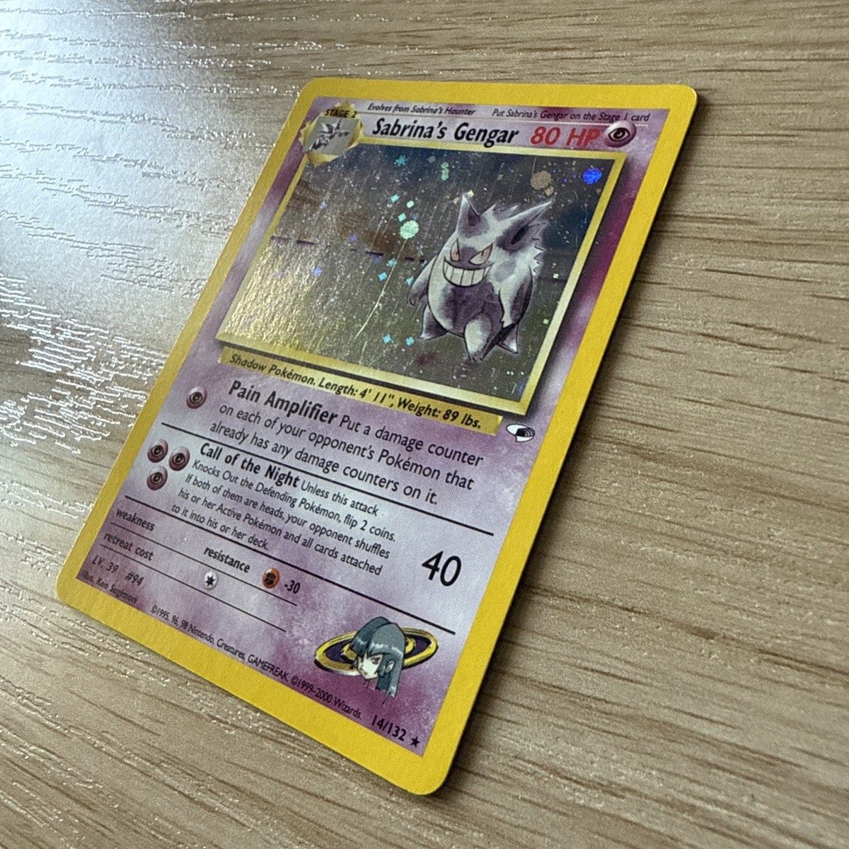 Pokemon Gym Heroes Sabrina's Gengar 14/132 Holo Rare swirl! 👻 | eBay