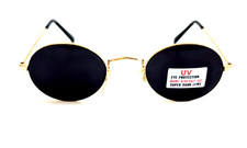 NWT Vintage 90's Oval Metal Designer Sport Sunglasses S. Gold 