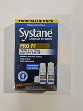 💧 Systane PRO PF Triple Action, Dry Eye Relief. Twin Pack. Expires 02/2027
