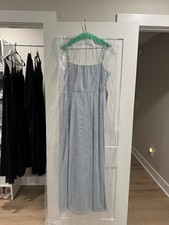 Show Me Your Mumu Maxi Dress | Tie- Back | Steel Blue Chiffon | Size XL 