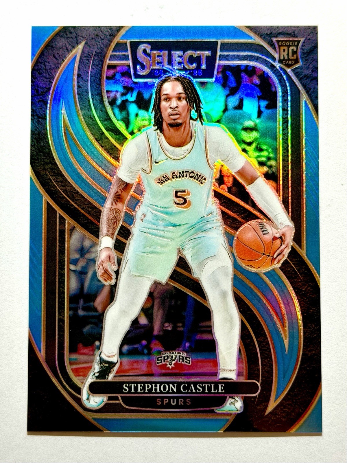 2024-25 Panini Select - Premier Level Stephon Castle #175 Light Blue Prizm /299