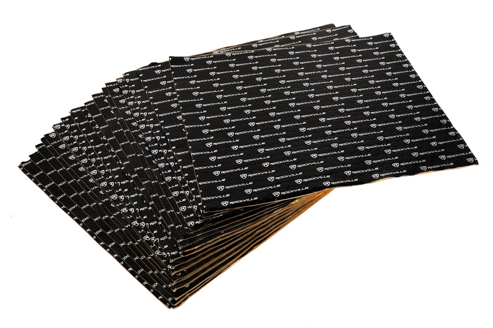 Kit de carro amortecedor de vibração som Rockville RockMat 50-15 50 pés quadrados 1,5 mm 60 mil