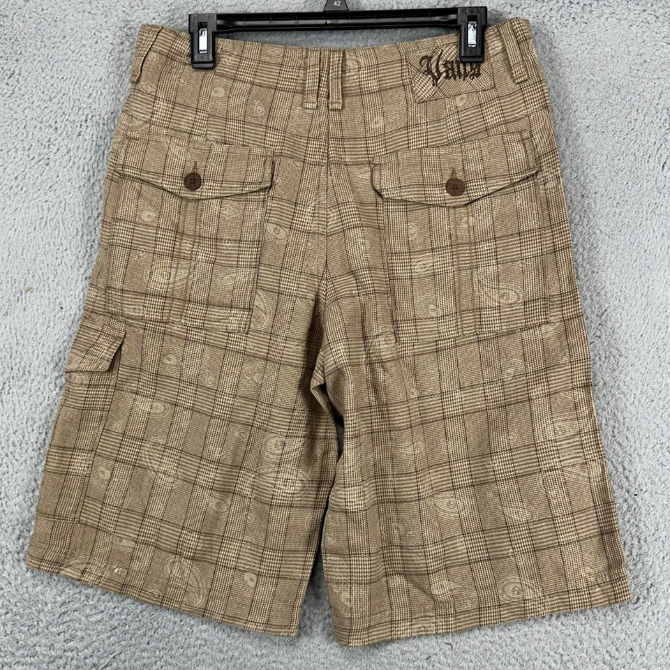 Pantalones Cortos Vans Paisley Rizen Hombres Carga Senderismo 30 Mocha Glen Cuadros Informales Bolsillo NUEVO Foto 2 de 4