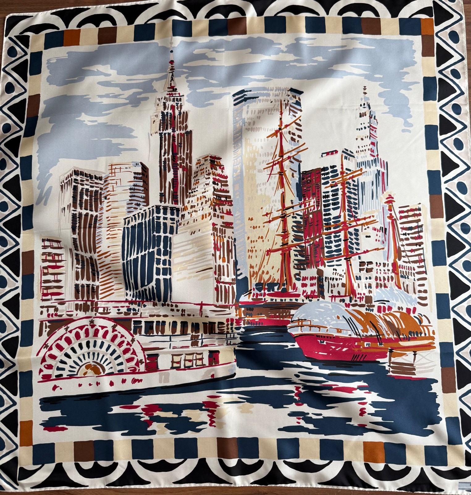 Prada  Silk Scarf 100% Original #304 thumbnail 2