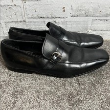 Gucci black leather loafers 42 E