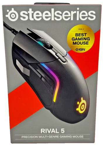 SteelSeries - Rival 5 Wired Optical Gaming Mouse with RGB Lighting