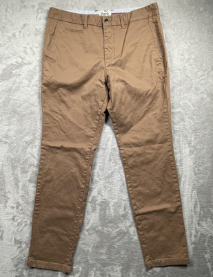 Perk Pants Mens 33x30 Beige Feel Good Chinos Slim Fit Stretch Casual Everyday
