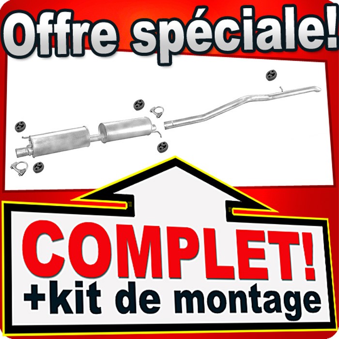 Silencieux échappement pour Ford Transit 2.4 TDCi en acier renforcé durable