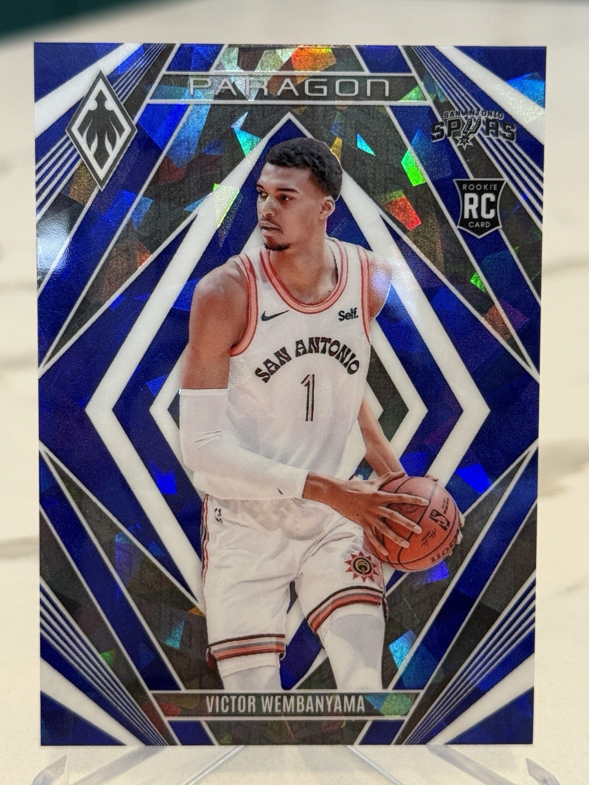 2023 Panini Phoenix VICTOR WEMBANYAMA #13 PARAGON RC CRACKED ICE BLUE