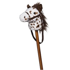 Plush Stick Horse with Multiple Sounds Pinto Horse