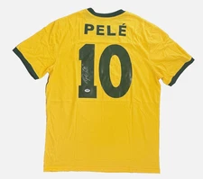 Brazil Pele Authentic Signed Soccer Custom Jersey Autographed PSA DNA ITP COA
