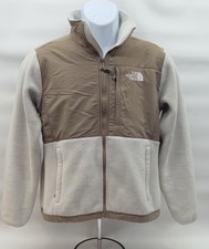 The North Face Fleece Jacket Women Size Small Cream Brown Polartec