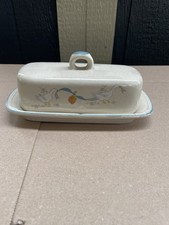 International China Co Vintage Marmalade Geese Goose Ribbon Covered Butter Dish