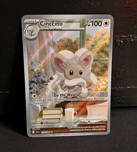 Pokemon TCG Cinccino 153/086 Sv: Black Bolt Illustration Rare Holo Eng 2025