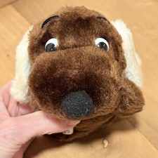 Dakin Drooper Dog Plush 6" Vtg Brown White Ears Stuffed 1973