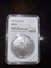 2019 Silver American Eagle NGC GRADED MS 70 brown label