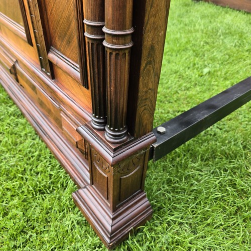 Antique Mahogany French Carved King Size Bed Frame - Picture 11 of 24