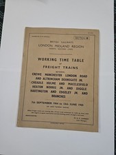 BR London Midland Region Freight Working Time Table Section D 1964–65 Crewe Etc