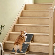 Dog Ramp for Stairs 2 Pack, Dog Safety Ramps Adjustable Height